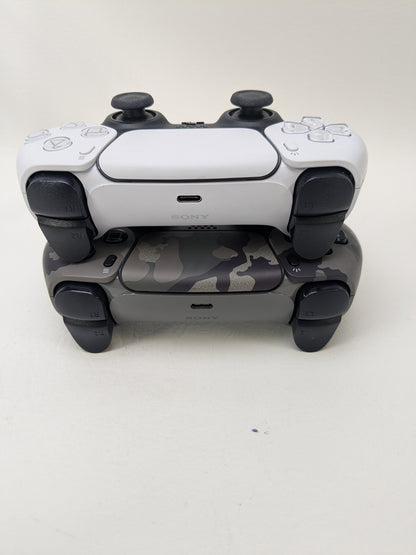 Lot of 2 Sony PS5 DualSense Wireless Controllers Gray /Camouflage CFI-ZCT2W