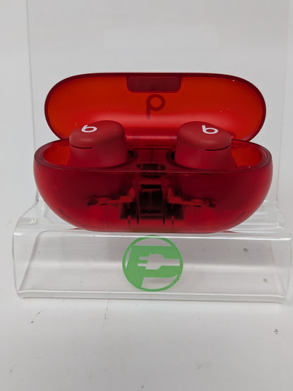 Beats Solo Buds Wireless In-Ear Bluetooth Headphones Transparent Red
