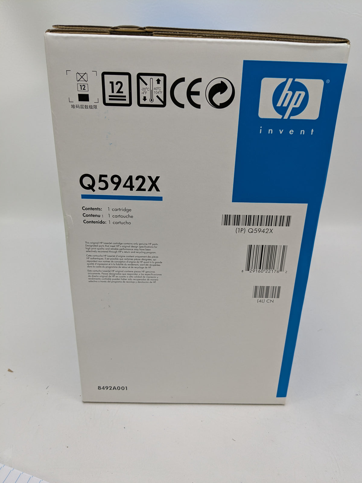 New HP LaserJet 42X Black High Yield Toner Cartridge Q5942X