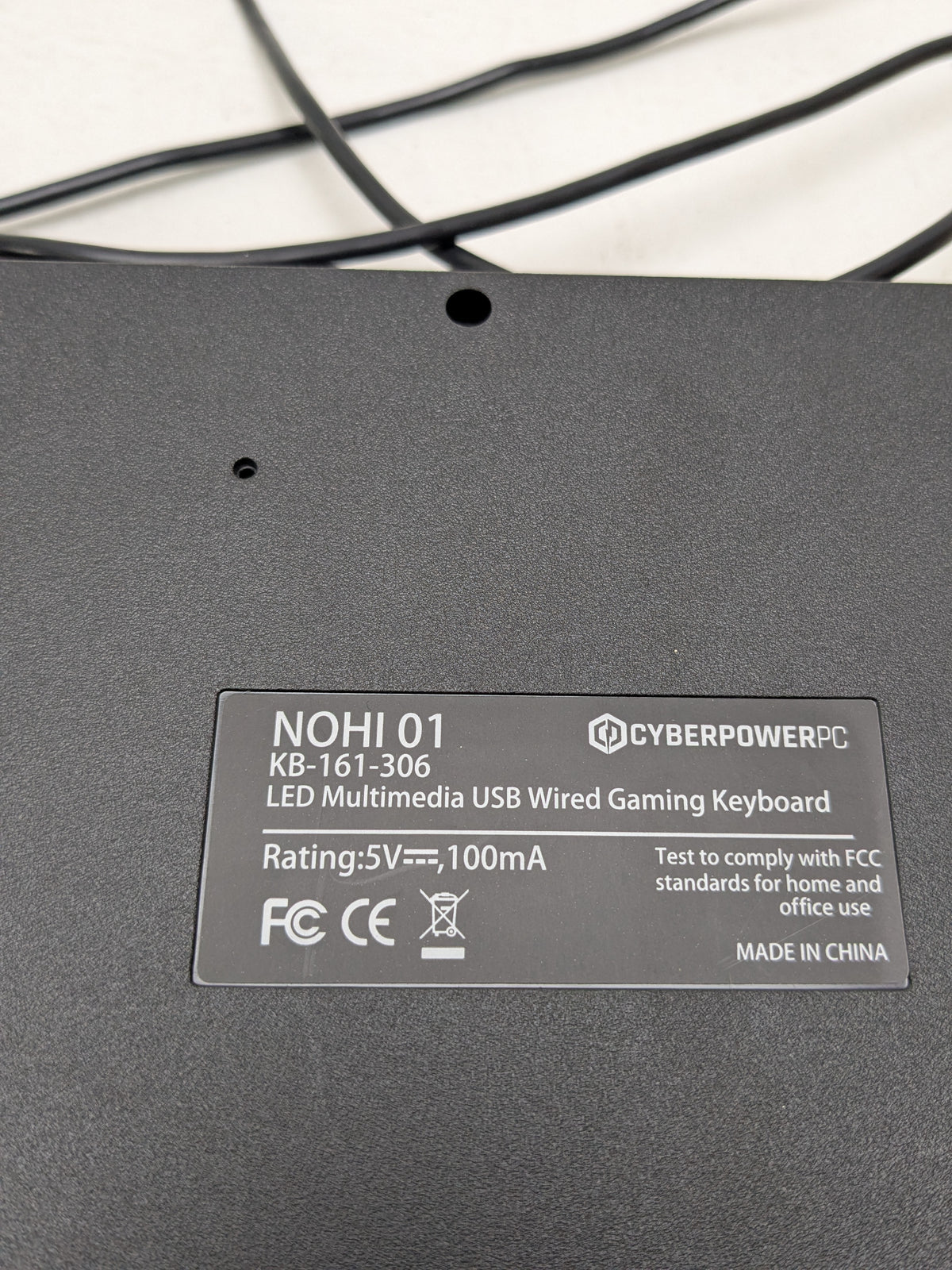 New CyberpowerPC Nohi 161-306 USB Wired Gaming Keyboard