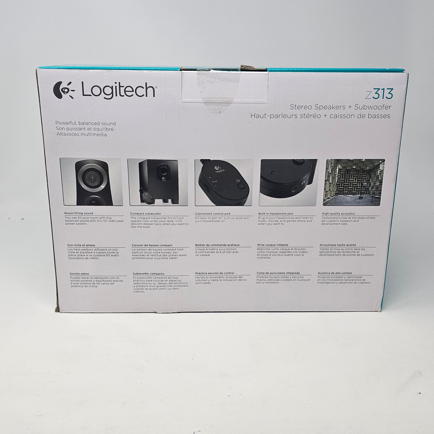 New Logitech Z313 Speaker System with Subwoofer - Black 980000382