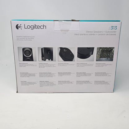 New Logitech Z313 Speaker System with Subwoofer - Black 980000382