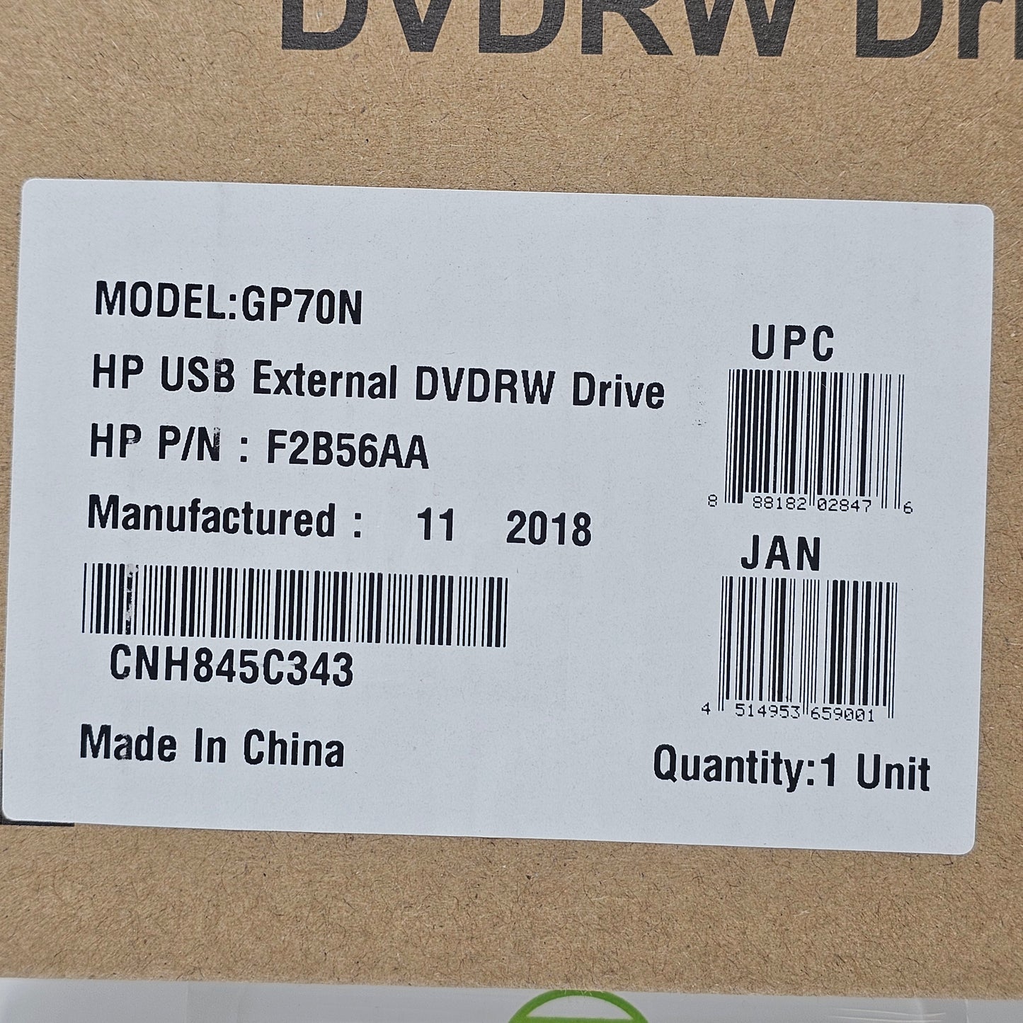 New hp gp70n  External Drive  F2B56AA