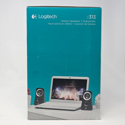 New Logitech Z313 Speaker System with Subwoofer - Black 980000382