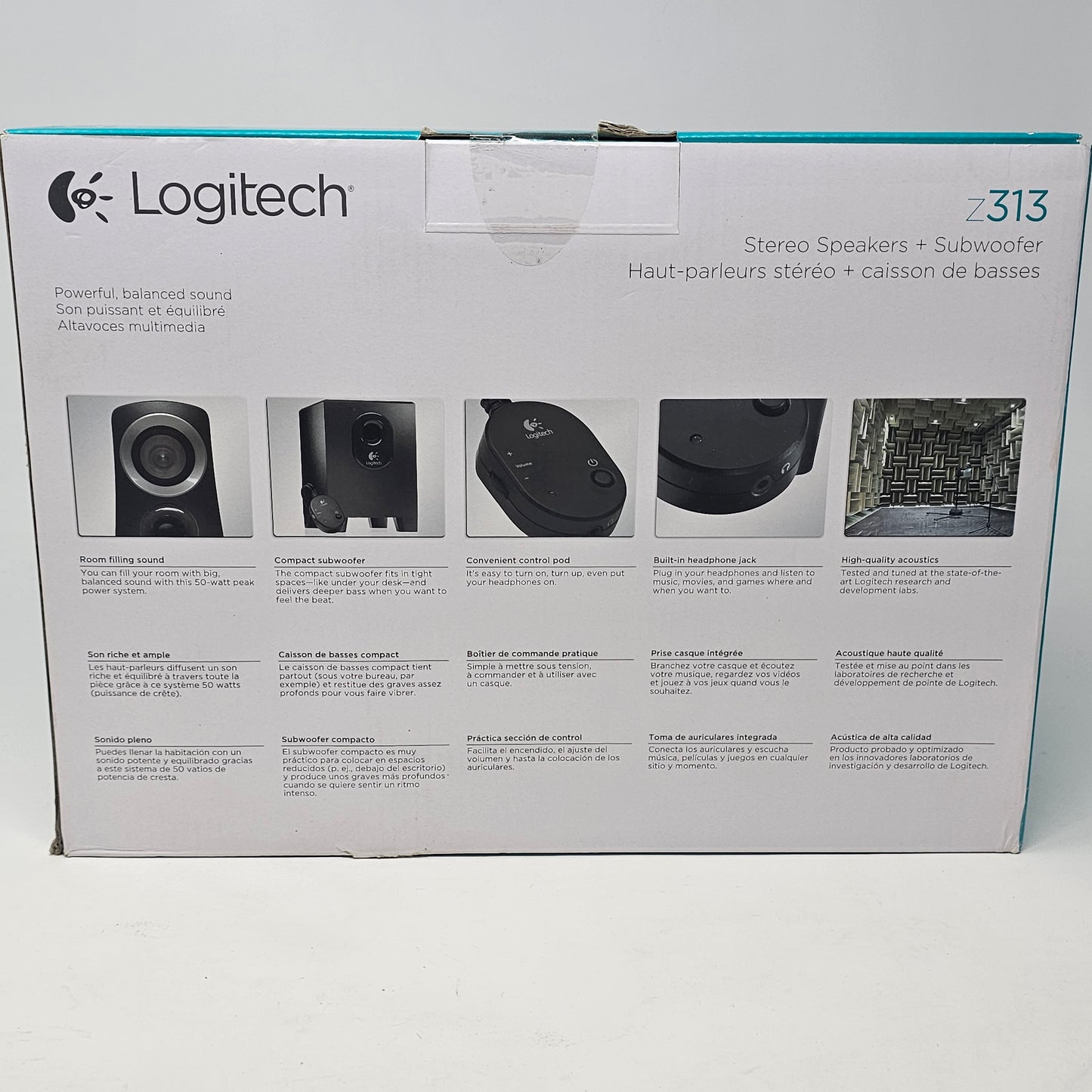 New Logitech Z313 Speaker System with Subwoofer - Black 980000382